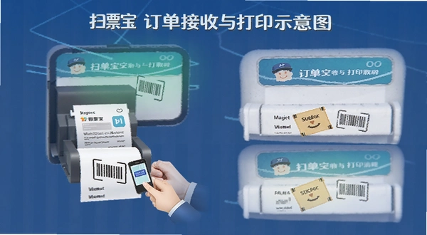 扫票宝订单接收与打印流程示意图
