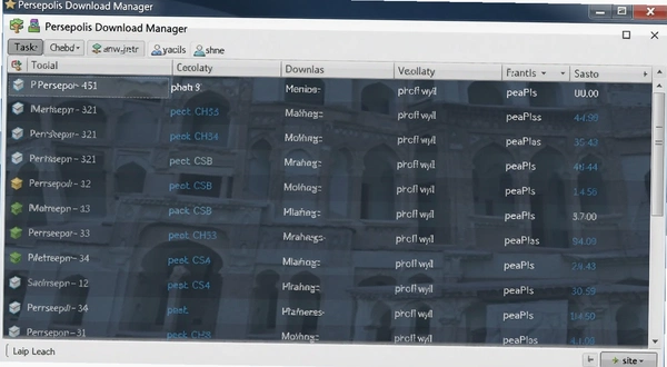 Persepolis Download Manager 主界面任务列表截图
