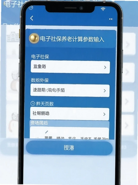 电子社保养老计算参数输入界面预览图