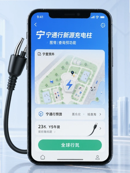 宁通行新能源充电桩地图查询功能预览图