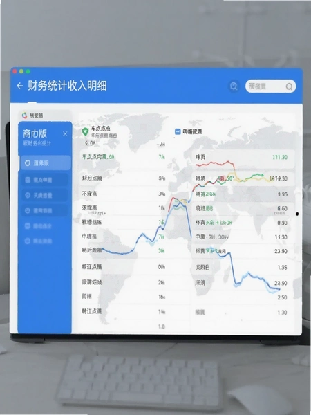 车点点商户版财务统计收入明细报表预览图