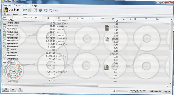 JetBee�������ڽ�MP3�ļ�ת��ΪCD���죬������ʾ�ļ��б�����ʱ��