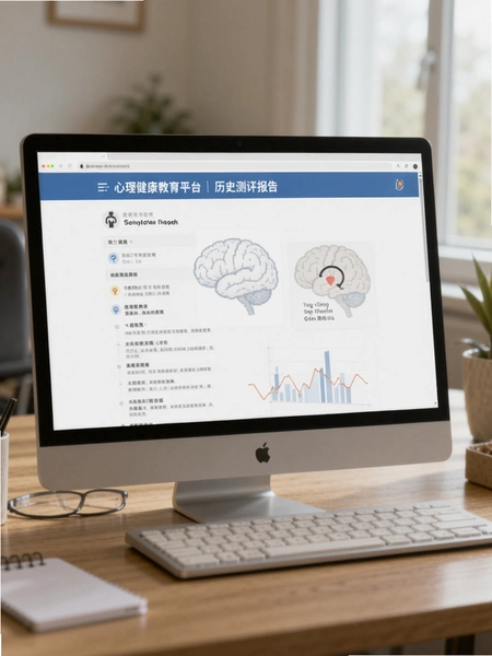 心理健康教育平台历史测评报告页面预览图