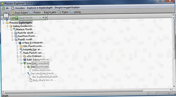 Process Explorer���������ӹ�ϵչʾ