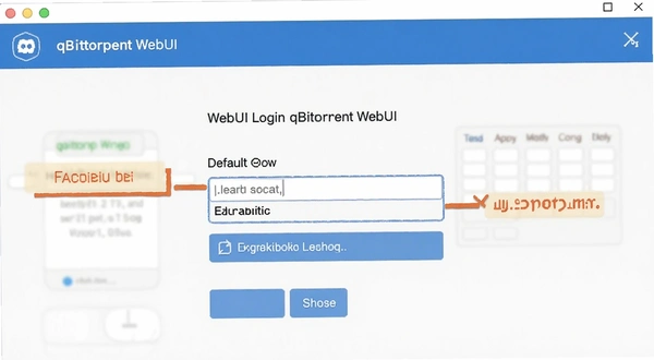 qBittorrent WebUI��¼����ʾ��ͼ����עĬ���˻�������������
