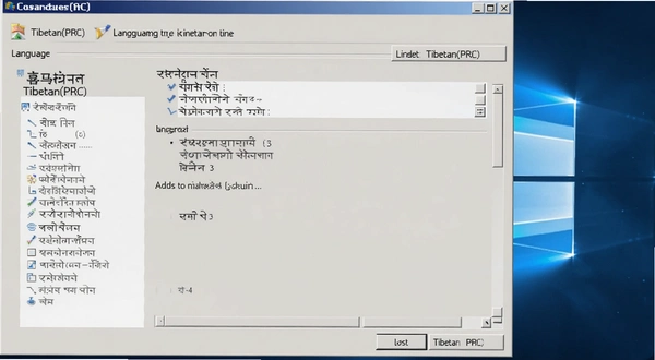 ϲ�����Ų������뷨��Windows��������������Tibetan(PRC)�Ľ����ͼ