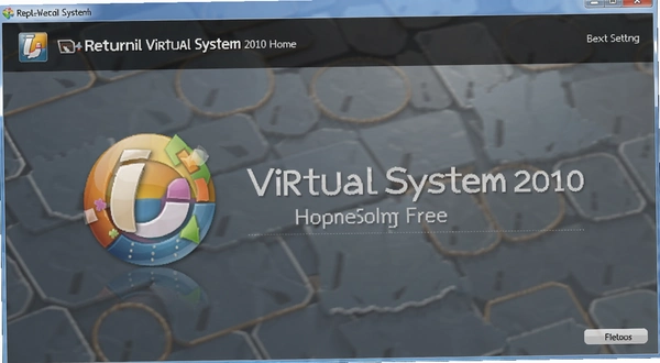Returnil Virtual System 2010 Home FreeӰ��ϵͳ���ý���