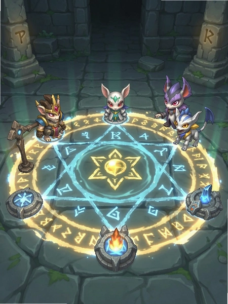 洛克王国世界加益进化魔法阵场景