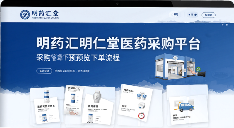明药汇明仁堂医药采购平台采购下单流程预览图