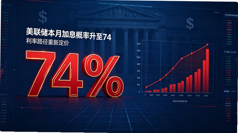 美联储本月加息概率升至74:市场为何突然转向截图 美联储本月加息概率升至74:市场为何突然转向截图