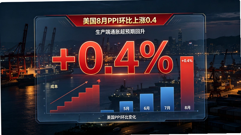 美国8月PPI环比上涨0.4:通胀粘性再添新证据截图 美国8月PPI环比上涨0.4:通胀粘性再添新证据截图