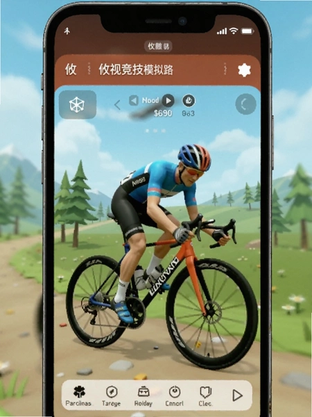 攸视竞技模拟路线骑行界面预览图