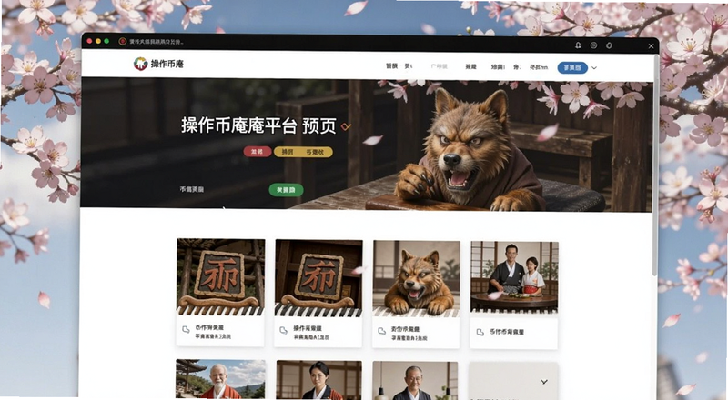 操作币庵平台首页界面预览图