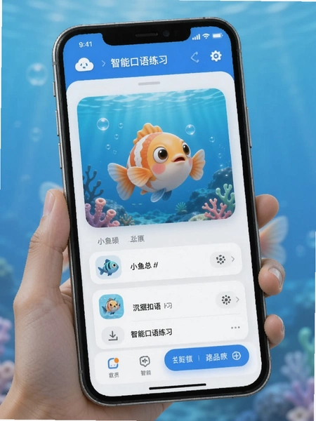 小鱼总智能口语练习界面预览图