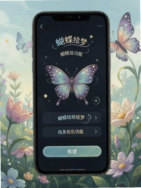 蝴蝶绘梦线条优化功能界面截图