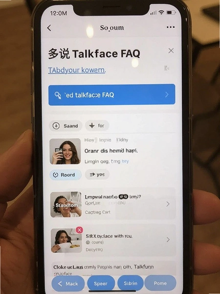 ��˵Talkface FAQҳ���ֻ���ͼ