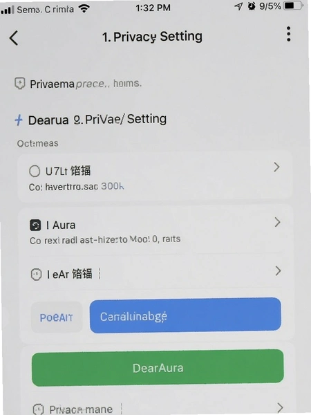 DearAura隐私设置页面截图