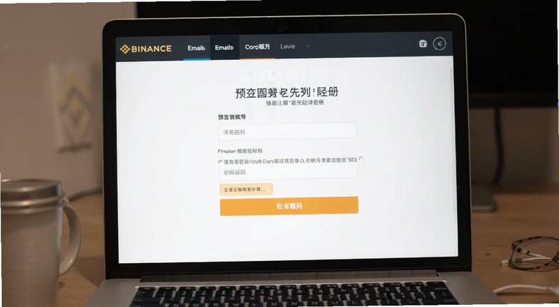 Binance�˺�ע��ҳ����д��������Ԥ��ͼ