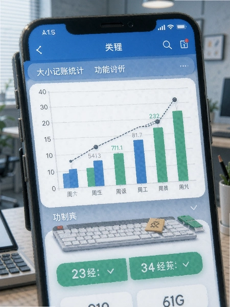 大小记账统计图表功能展示