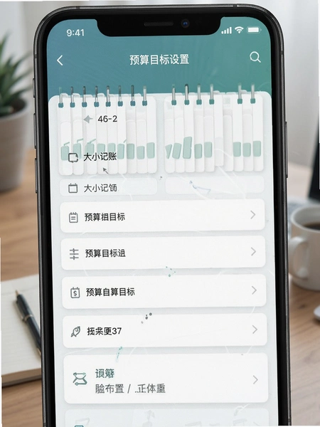 大小记账预算目标设置界面预览图