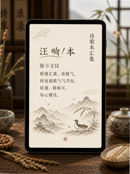 诗歌本汇集节气文化页面展示图
