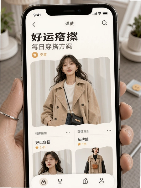 好运穿搭 每日穿搭方案界面