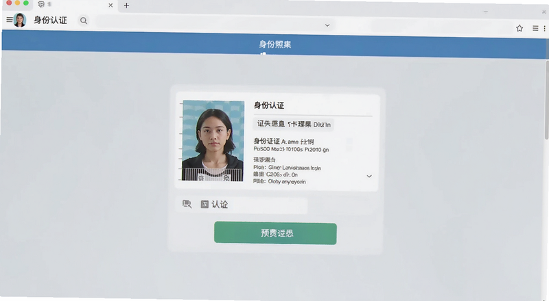 身份认证上传证件照片界面预览图