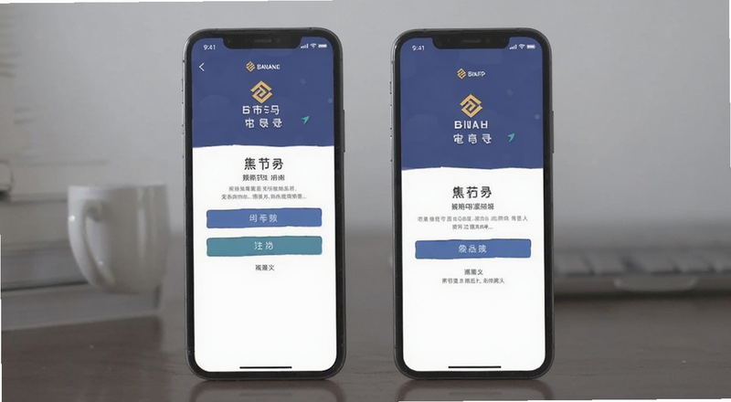 手机端币安APP登录页面预览图