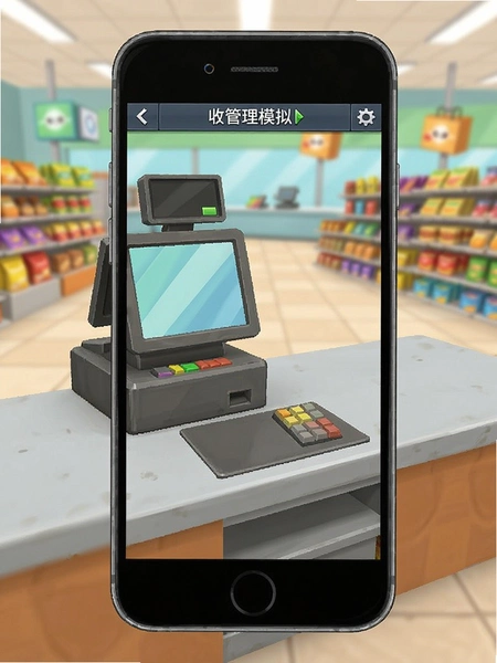 超市管理模拟器手机版收银台操作界面预览图