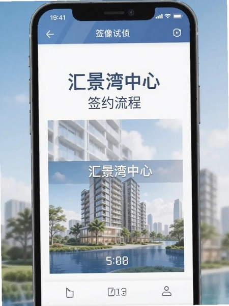 汇景湾中心 签约流程界面截图