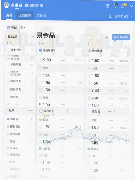 易金晶进销存对账报表界面