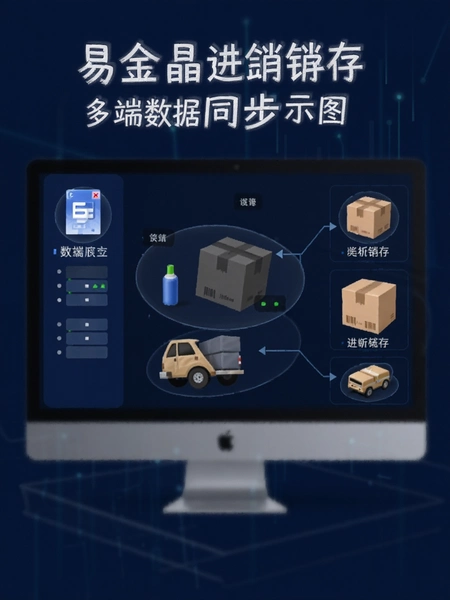 易金晶进销存多端数据同步示意图