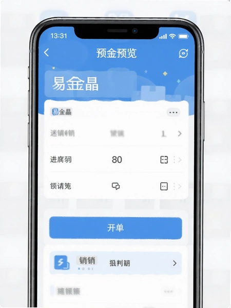 易金晶进销存手机开单界面预览图