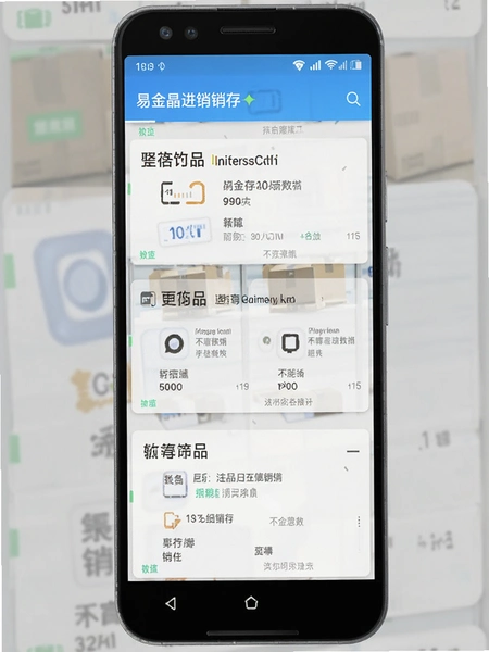 易金晶进销存安卓手机运行界面预览图