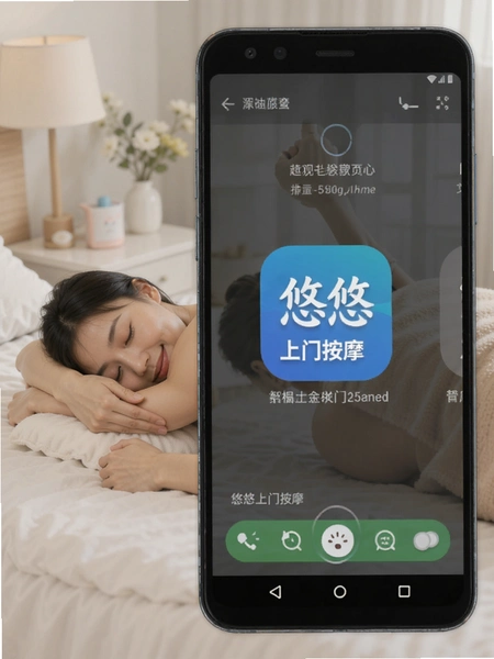 悠悠上门按摩APP在安卓手机上的运行界面预览图