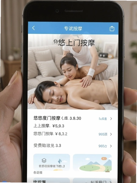 悠悠上门按摩收费价格页面截图