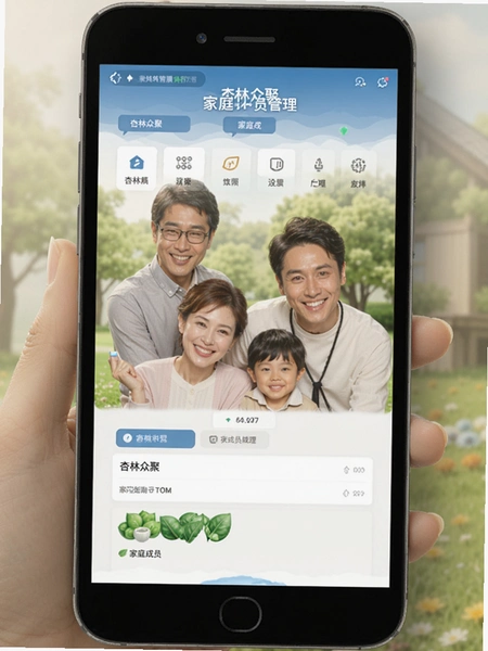 杏林众聚 家庭成员管理 界面