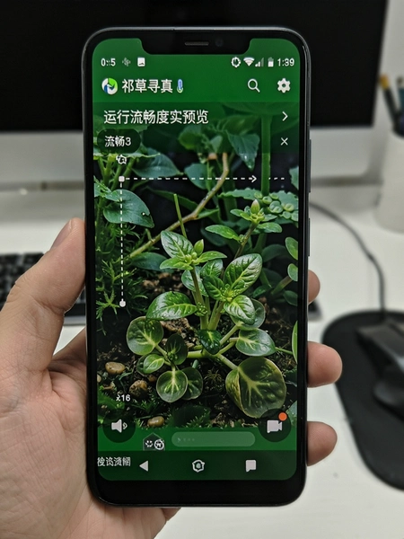 祁草寻真在安卓手机上运行流畅度测试预览图