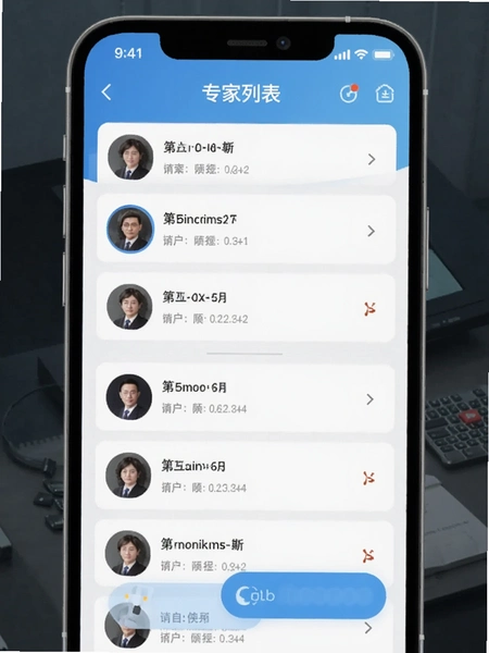 专家云APP专家列表界面预览图