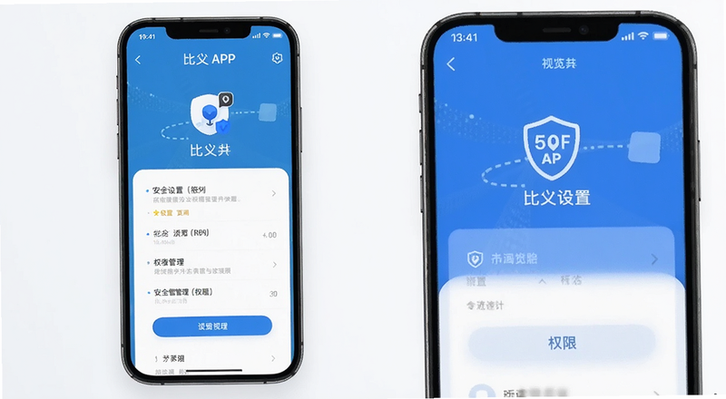 比安APP安全设置与权限管理界面预览图