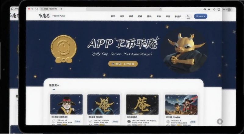 APP币庵平台首页界面预览图