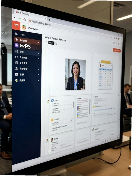WPS会议主持人管控界面预览图