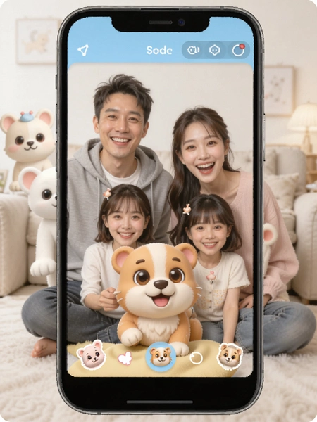 全家福萌宝拍照生成会动的宠物形象界面预览图