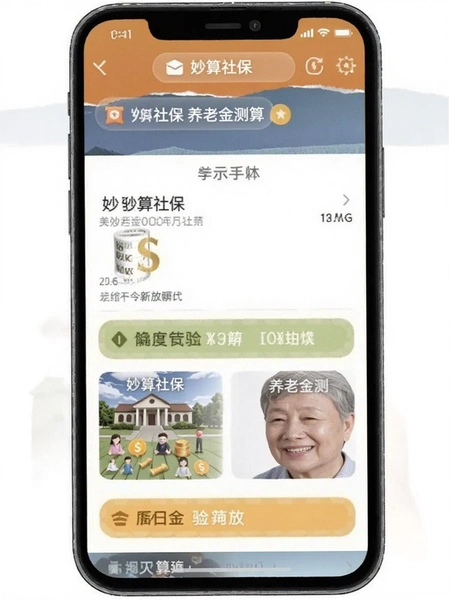 妙算社保 养老金测算界面截图