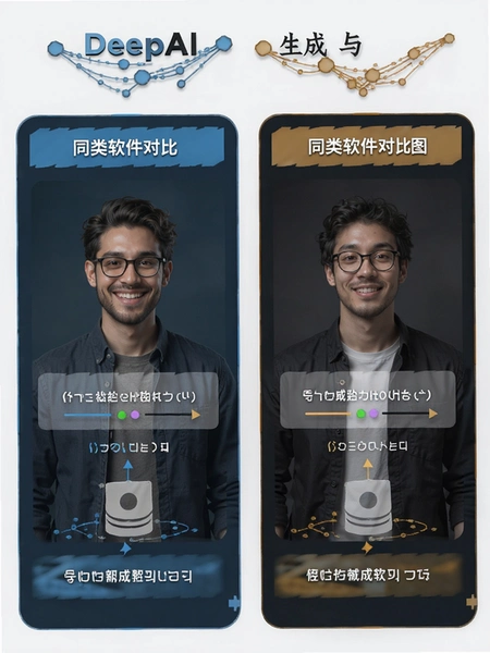 DeepAI智能生成与同类软件对比图
