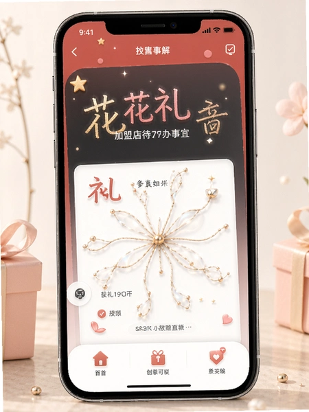 花礼加盟店APP待办事宜界面