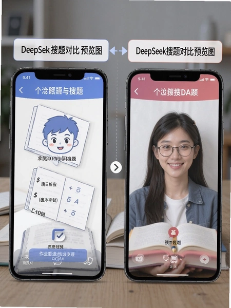 DeepAI作业搜题与DeepSeek搜题对比预览图