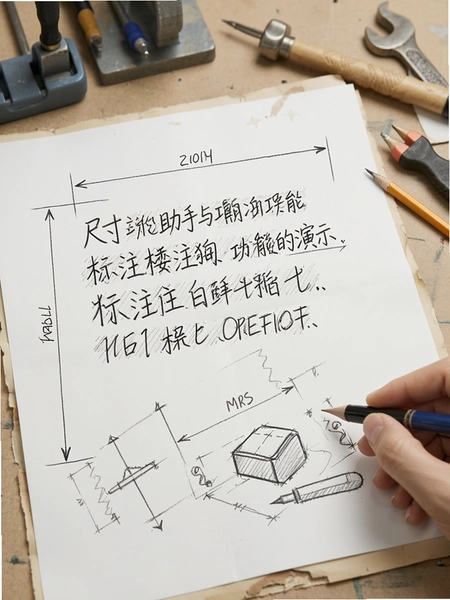 尺寸标注助手文字标注与手绘功能演示