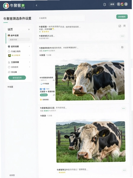 牛聚客筛选条件设置页