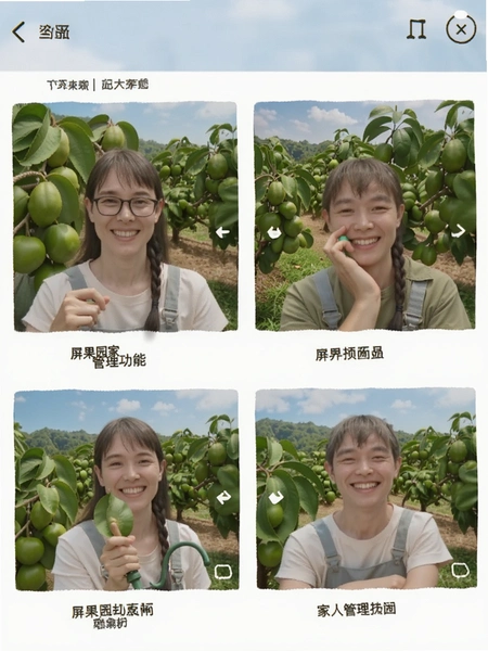 屏果园家人管理功能截图